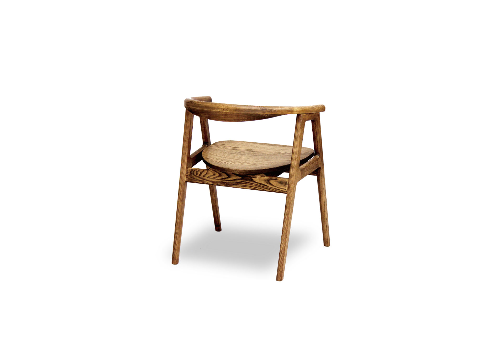 ETHICA 55 ダイニングチェア オーク無垢材 曲線アームと円形座面 ナチュラル 北欧