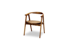 ETHICA 55 ダイニングチェア オーク無垢材 曲線アームと円形座面 ナチュラル 北欧