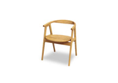 ETHICA 55 ダイニングチェア オーク無垢材 曲線アームと円形座面 ナチュラル 北欧