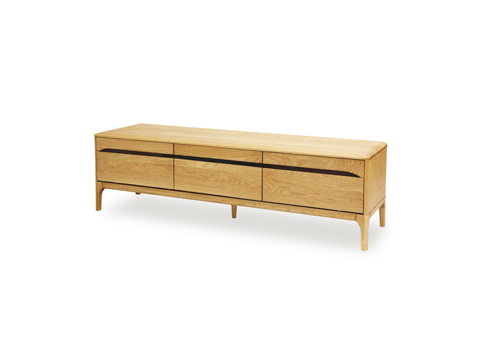 STREAM 150 TVボード オーク無垢材 ロータイプ 脚付きデザイン